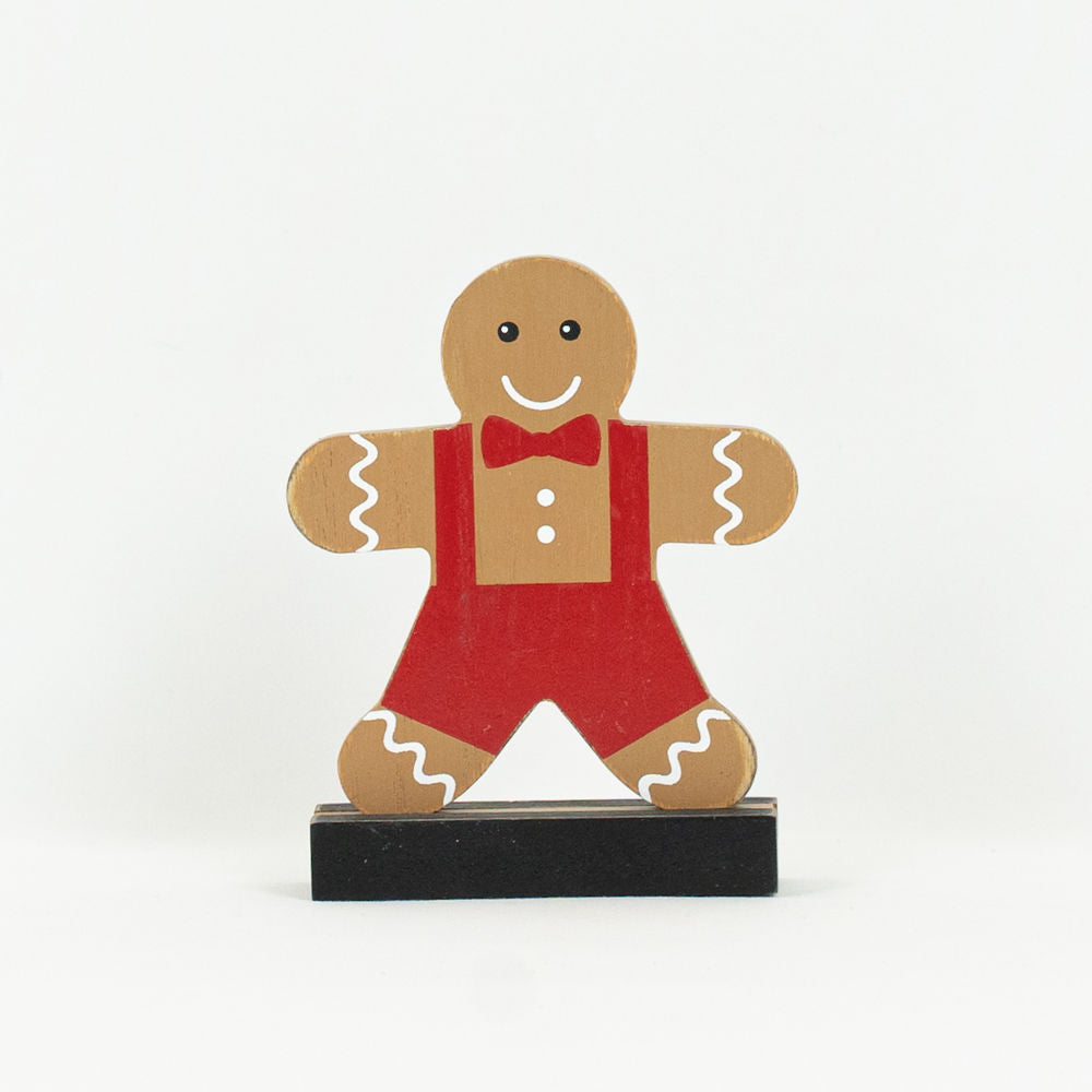 Ginger Boy | Believe In Kindness Collection | 4x5x1 wood cutout gingerbread on base | 70982