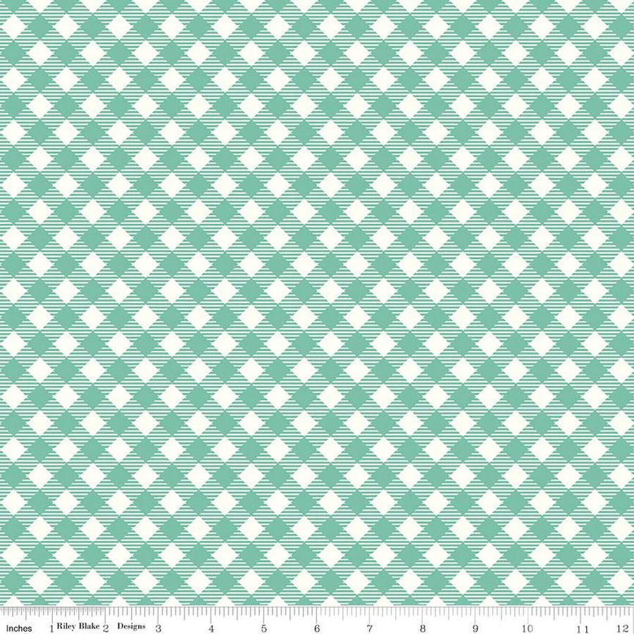Bee Ginghams | C12550 | Sea Glass