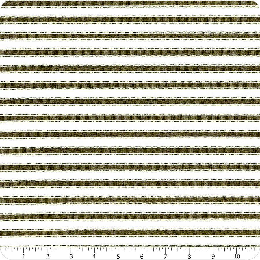 Yuletide Forest | C13545 | Ticking Stripes - Green