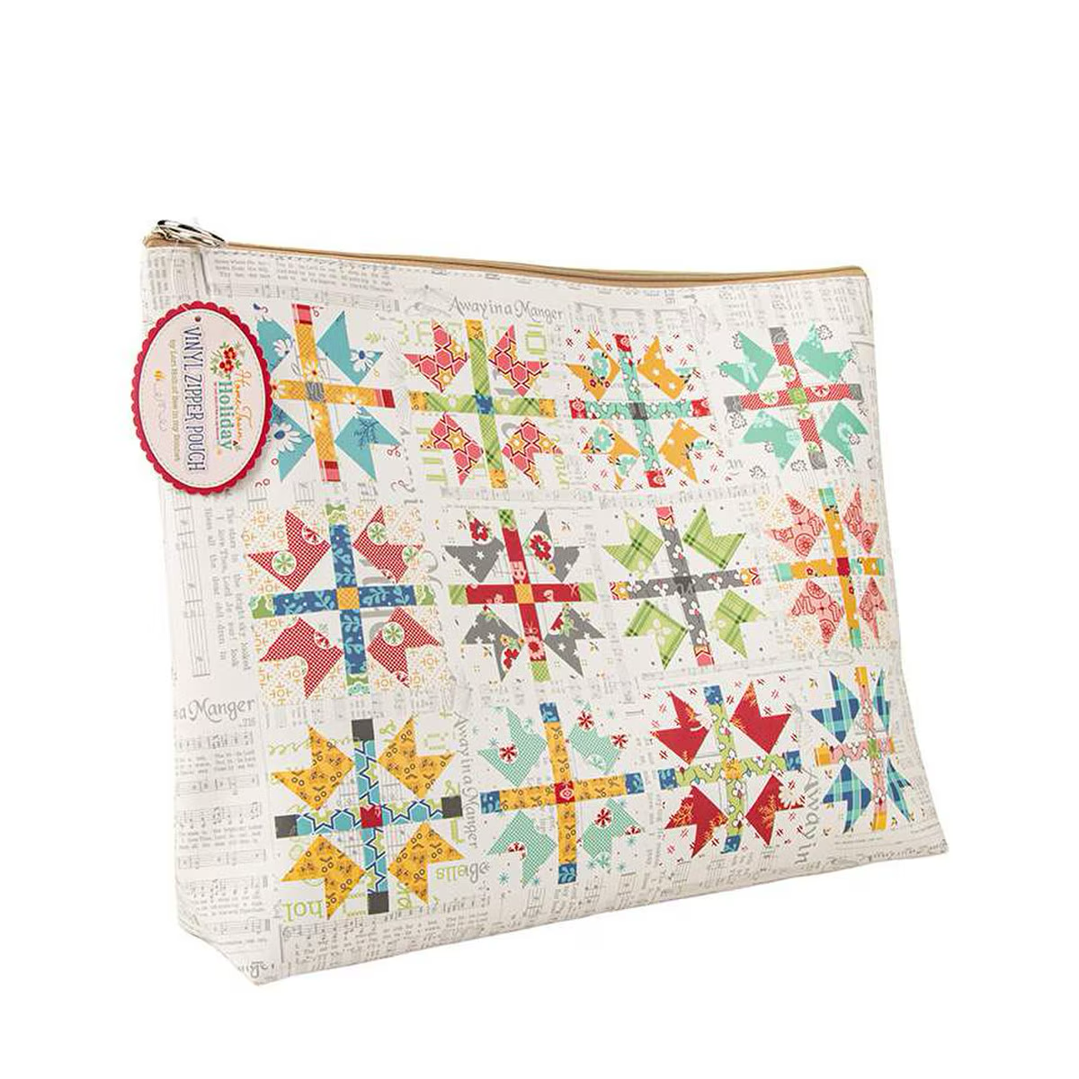 Lori Holt Home Town Holiday Vinyl Project Bag