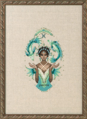 Zodiac Girls - Pisces Cross Stitch by Nora Corbett Designs - Paper Pattern