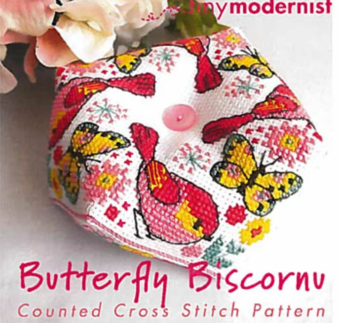 Butterfly Biscornu by Tiny Modernist - Paper Pattern