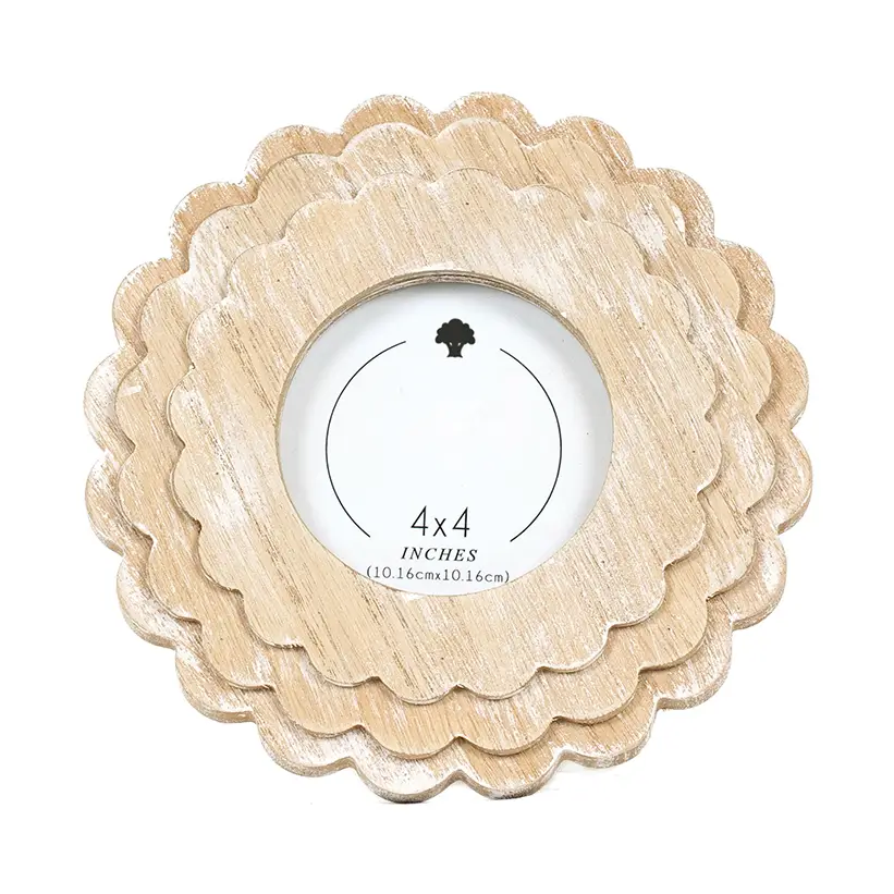 Round Scallop Frame - 4x4 Frame