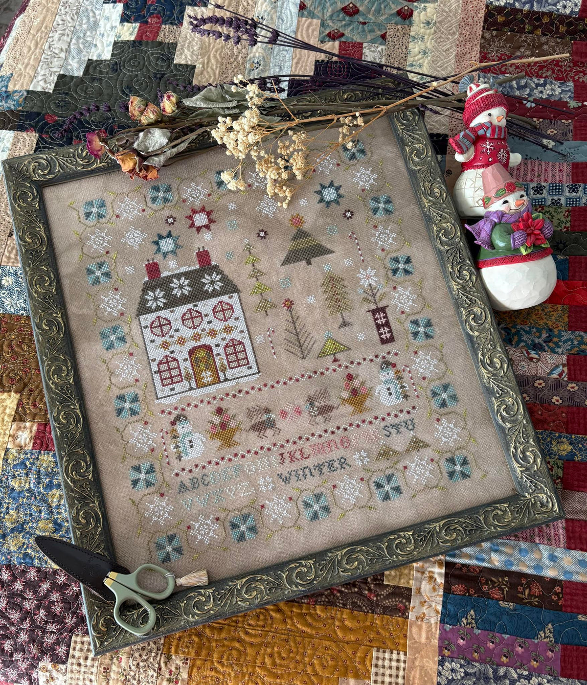 Enchanted Winter Sampler Cross Stitch by Pansy Patch Quilts and Stitchery - Paper Pattern