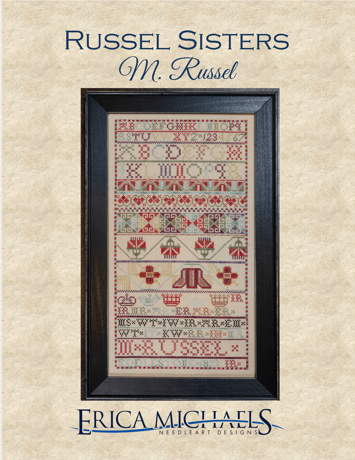 Pre-Order - The Russel Sisters Cross Stitch by Erica Michaels - Paper Pattern