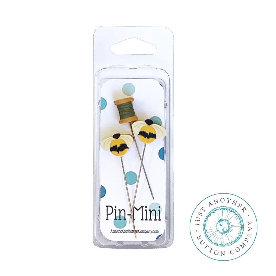 Pin-Mini: Bee Stitching by Just Another Button Company