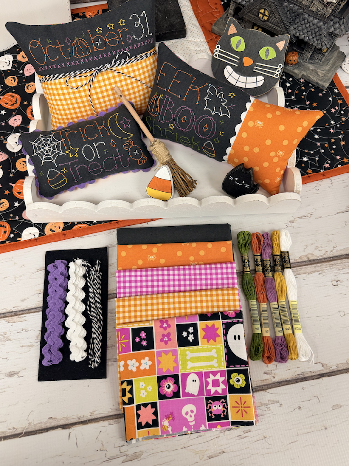 Halloween Trio Embroidery Finishing Kit by Primrose Cottage