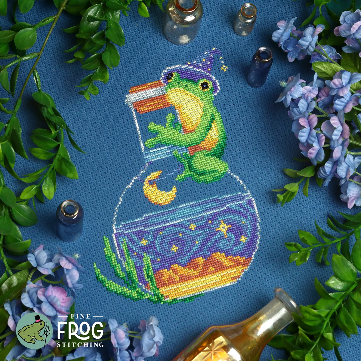 Pre-Order - Amphibian Alchemist Cross Stitch by Fine Frog Stitching - Paper Pattern