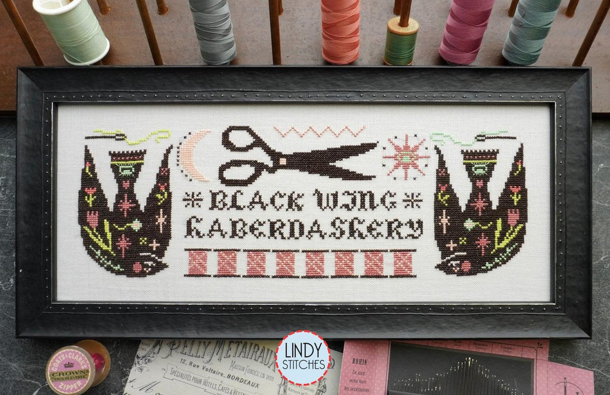 Pre-Order - Black Wing Haberdashery Cross Stitch by Lindy Stitches - Paper Pattern