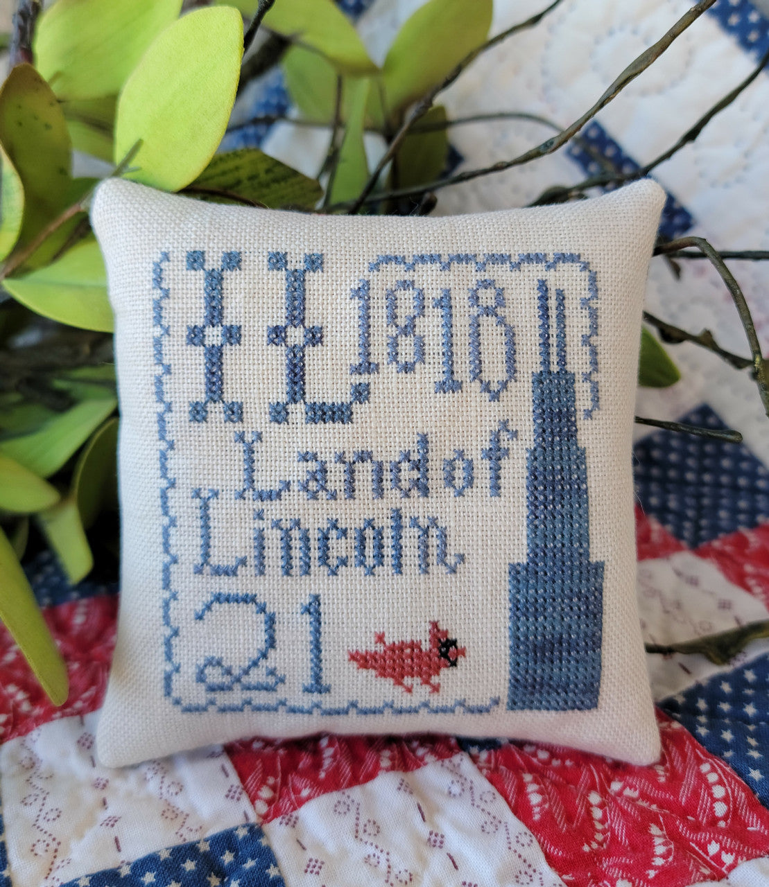 Statehood Splendor Series #15 - Illinois cross stitch by Thread Milk Designs - Paper Pattern