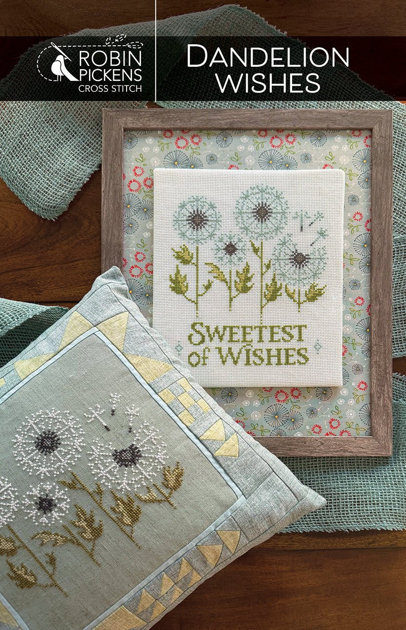 Pre-Order - Dandelion Wishes Cross Stitch by Robin Pickens - Paper Pattern