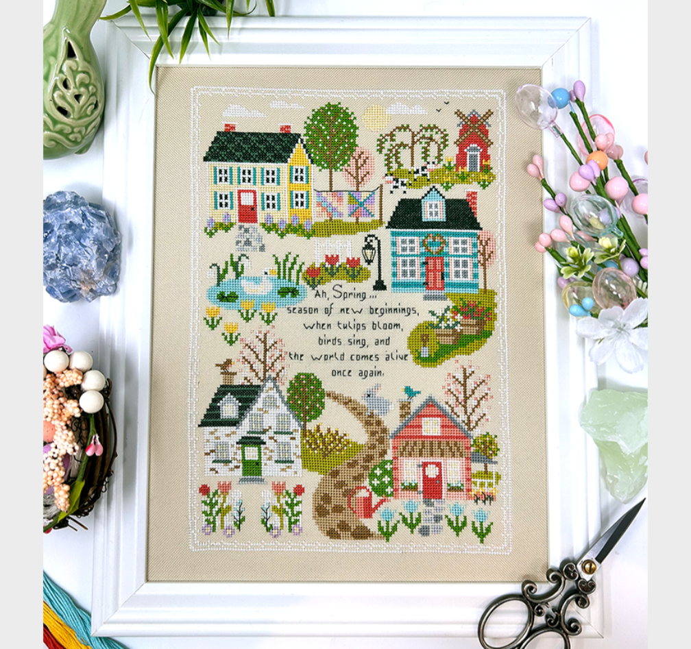 Pre-Order - Spring Traditions Sampler Cross Stitch by Tiny Modernist - Paper Pattern