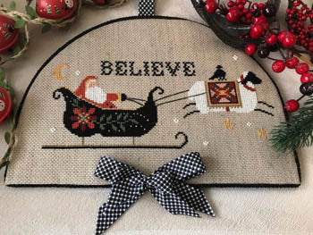 Believe in Santa Cross Stitch by Twin Peak Primitives - Paper Pattern