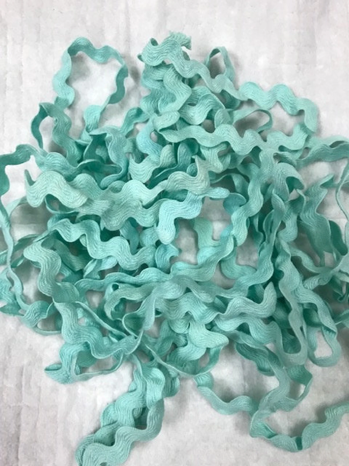 Ric Rac Trim - Sea Glass Hand-Dyed 100% Cotton Half Inch by Lady Dot Creates