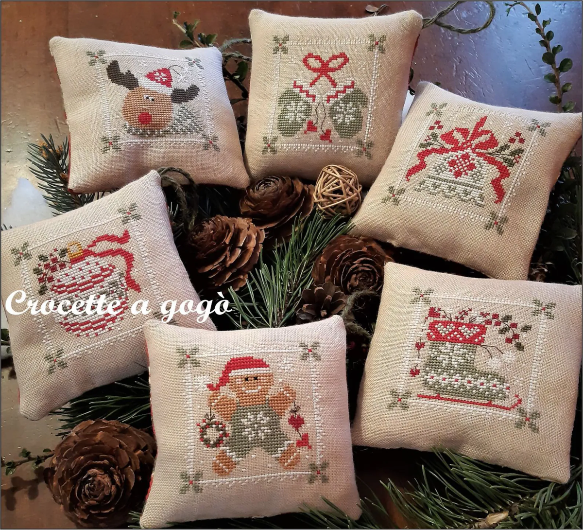 Christmas Green Chic Cross Stitch by Crocette A Gogò - Paper Pattern