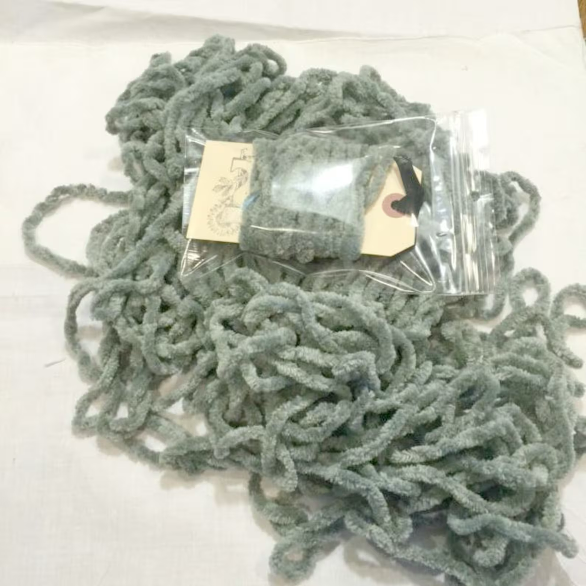Chenille Trim - Rainy Hand-Dyed 100% Cotton  by Lady Dot Creates