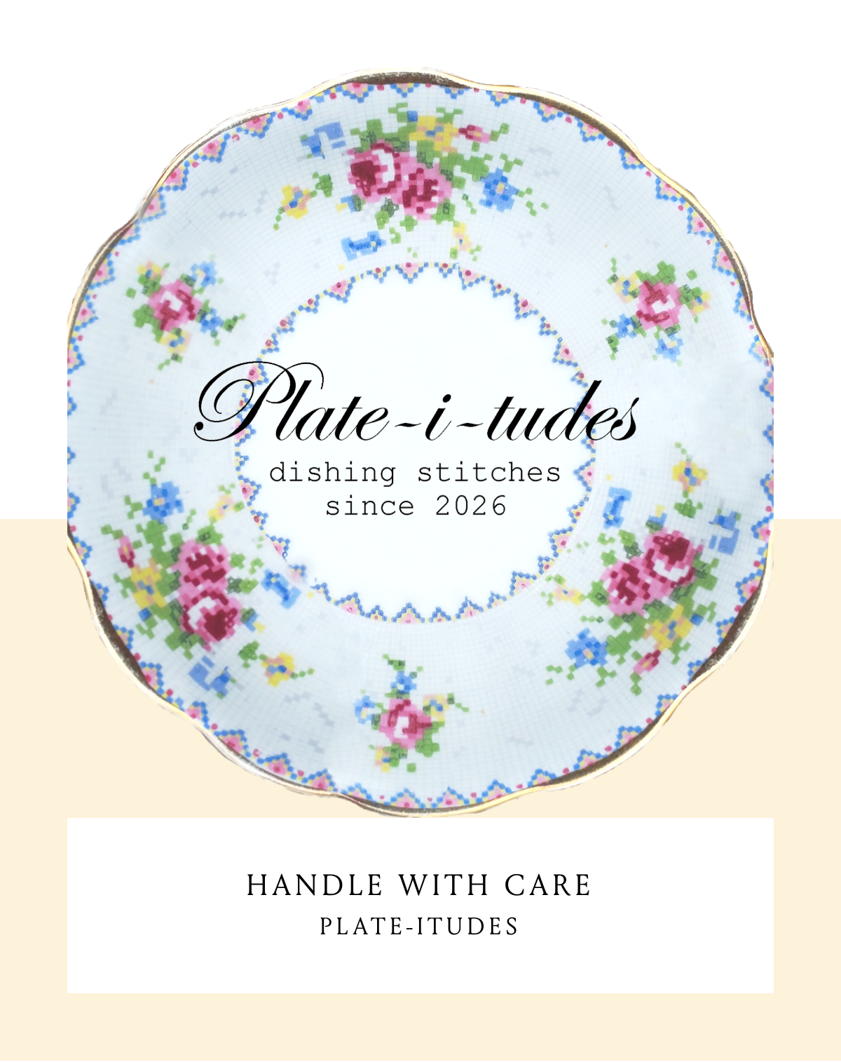 Handle With Care Cross Stitch by Blueberry Ridge Designs - Paper Pattern