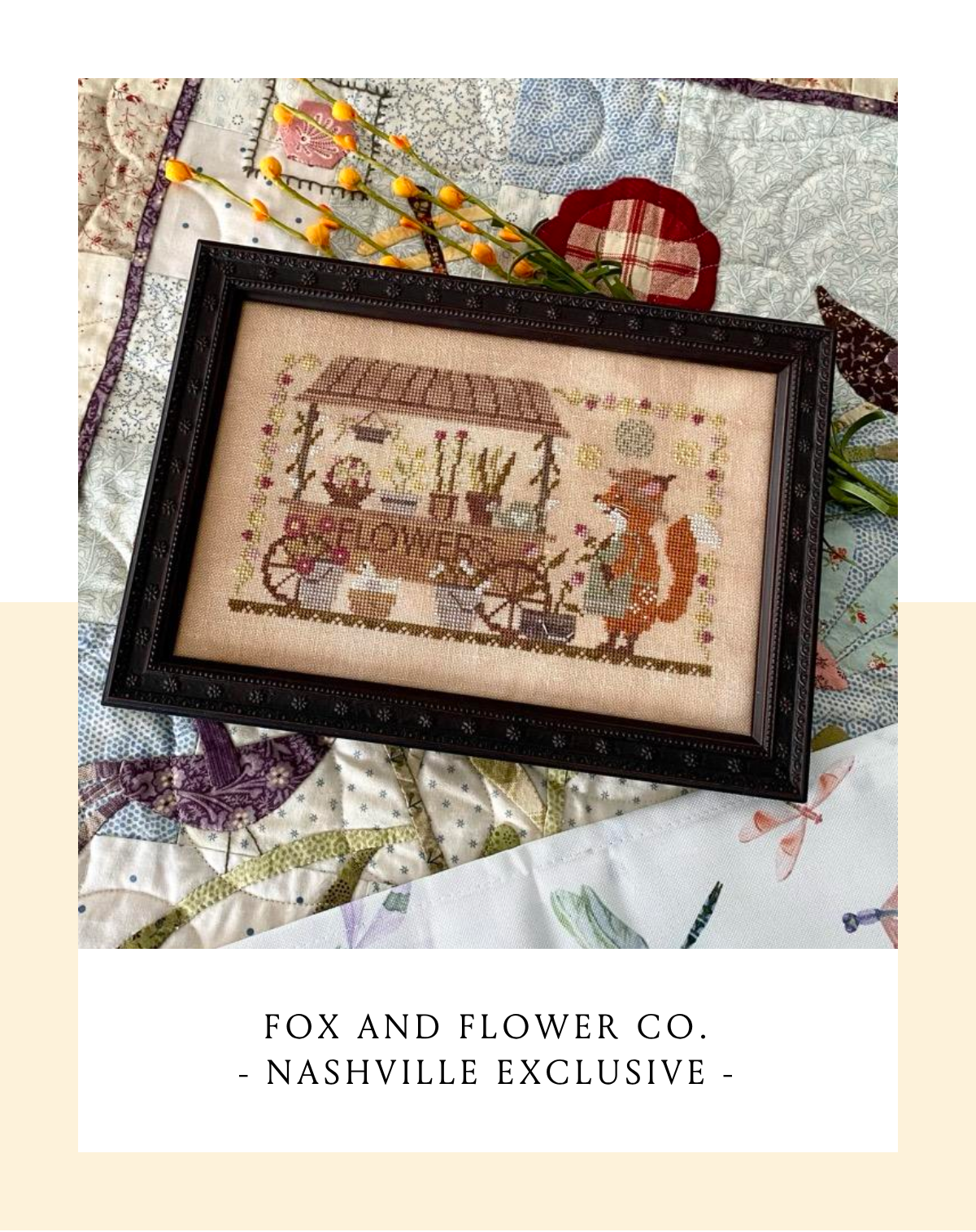 Fox & Flower Co. Cross Stitch by Blueberry Ridge Designs - Paper Pattern