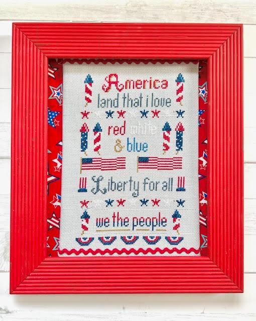 Pre-Order - Red White &amp; Blue Cross Stitch by Pickle Barrel Designs - Paper Pattern