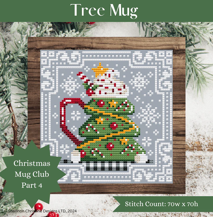 Pre-Order - Tree Mug Cross Stitch by Shannon Christine - Paper Pattern