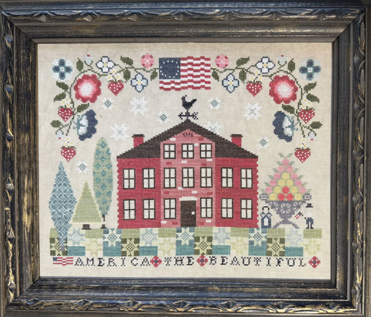 America The Beautiful Cross Stitch by Running with Needles & Scissors - Paper Pattern