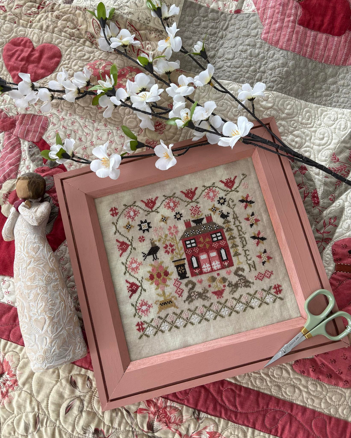 Pre-Order - Spring Garden at Cranberry Manor Cross Stitch by Pansy Patch Quilts and Stitchery - Paper Pattern