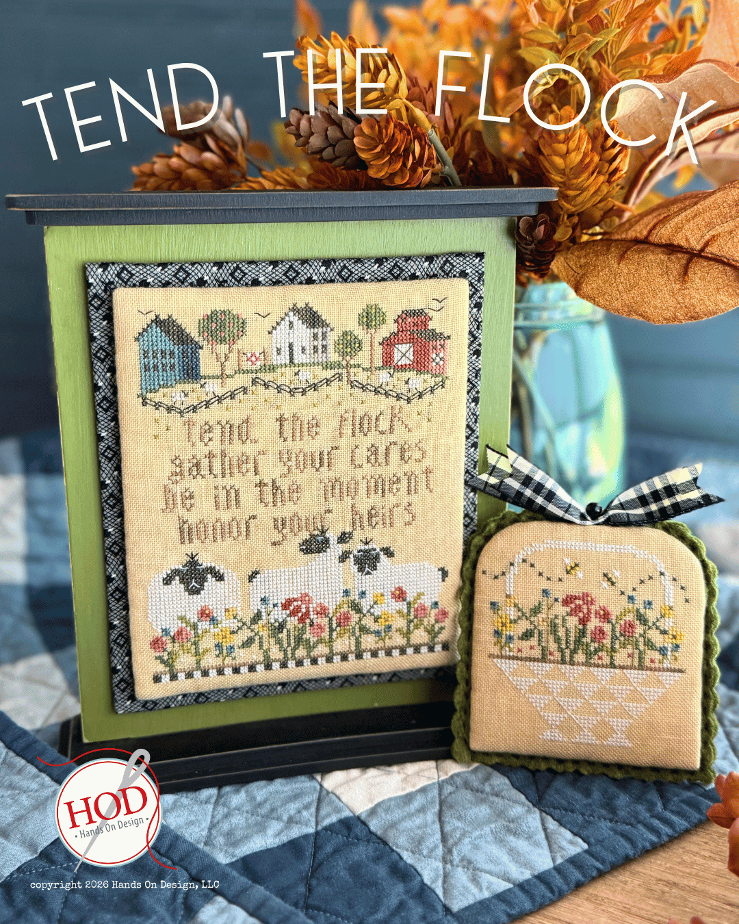 Tend the Flock Cross Stitch by Hands on Design - Paper Pattern