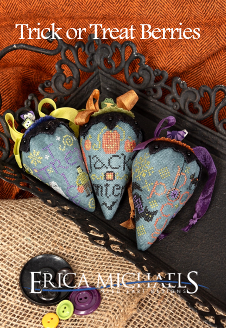 Trick or Treat Berries Cross Stitch by Erica Michaels - Paper Pattern