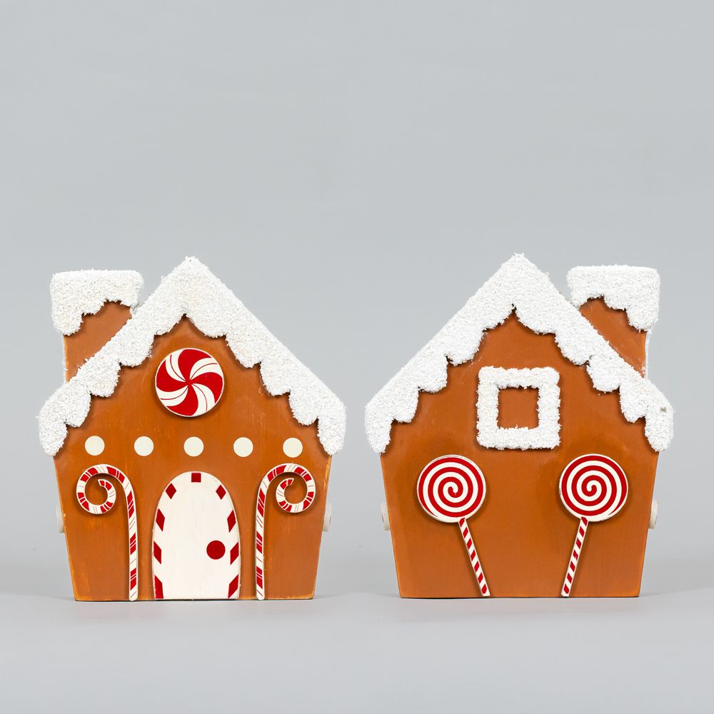 Gingerbread House Candy Cane Lane Collection 6x7x1 chunky wood shape 71309
