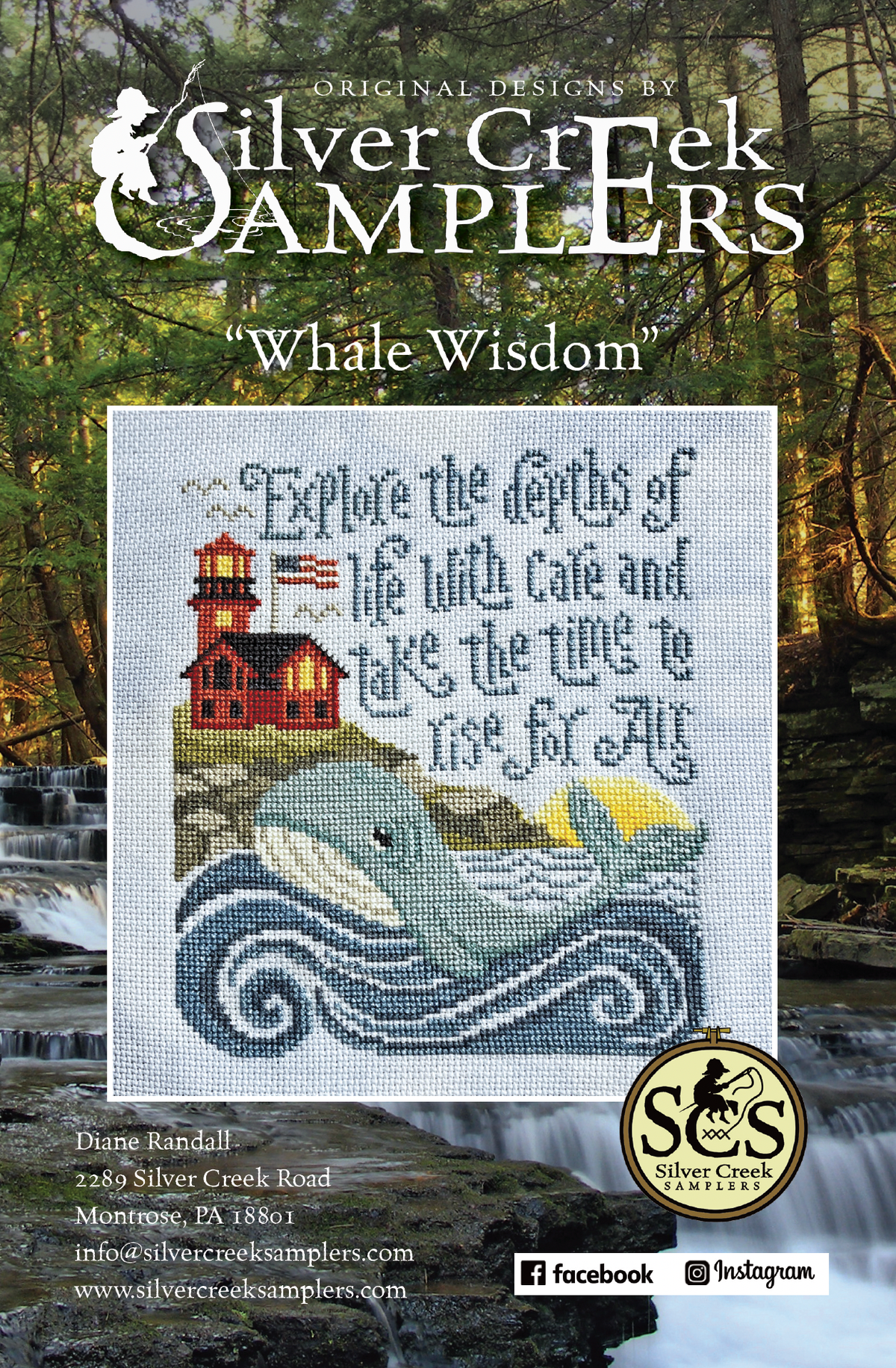 Whale Wisdom Cross Stitch by Silver Creek Samplers - Paper Pattern