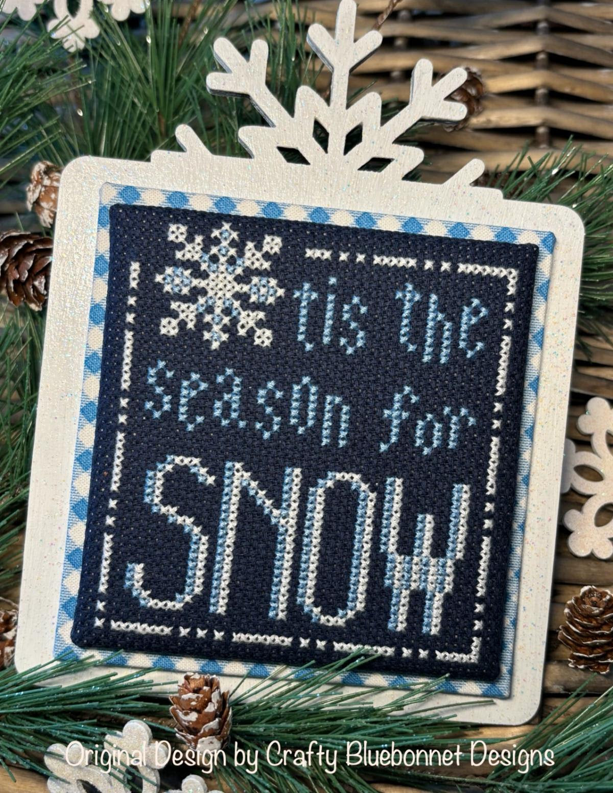 Tis the Season for Snow Cross Stitch by Crafty Bluebonnet - Paper Pattern