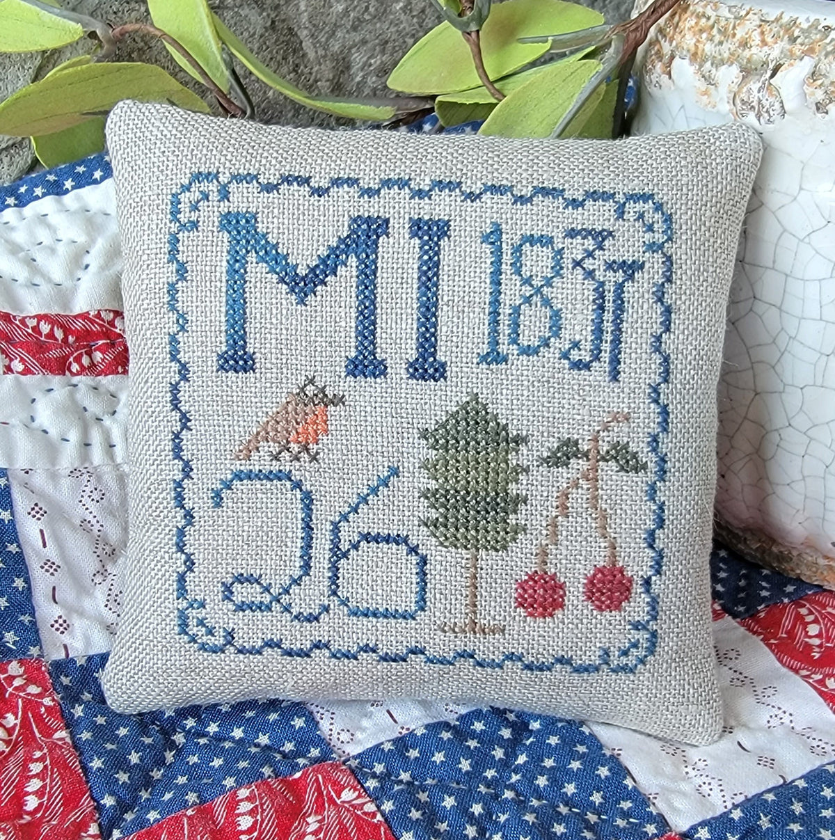 Statehood Splendor Series #40 - Michigan cross stitch by Thread Milk Designs - Paper Pattern