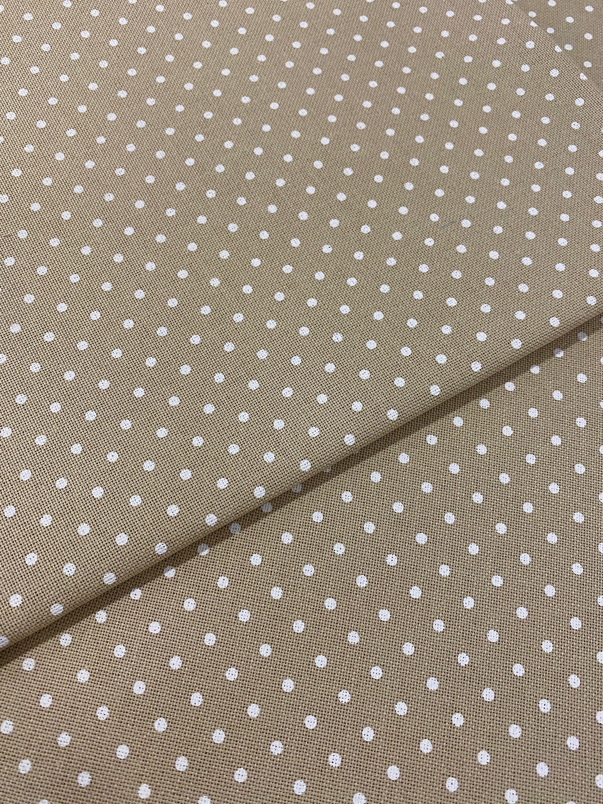 Light Taupe with White Dots 32 Count Lugana #39847309 - Select Option Fat Quarter or Half Yard