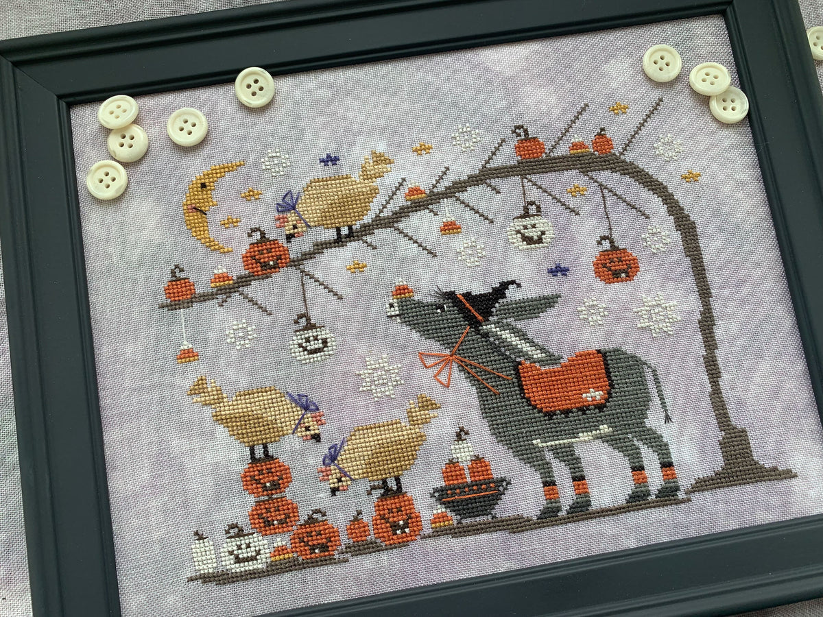 Halloween Chicken and Waffles Cross Stitch by Stitches By Ethel - Paper Pattern