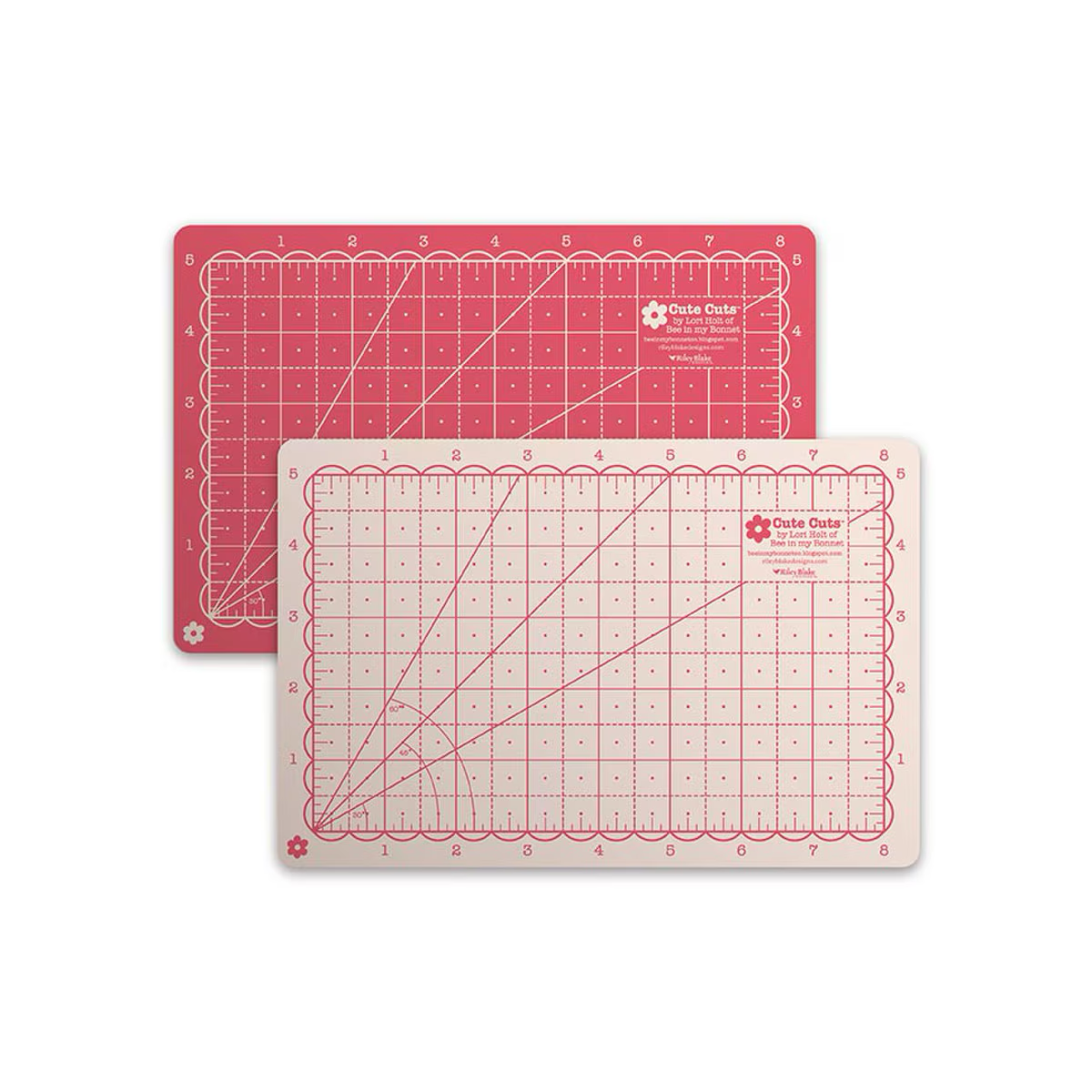Lori Holt Cute Cuts™ Cutting Mat 5" x 8" - Tea Rose & Latte