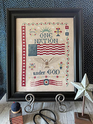 One Nation Under God Cross Stitch by Cricklewood Crossing - Paper Pattern