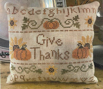 Give Thanks Sampler Pillow Cross Stitch by Mani Di Donna - Paper Pattern