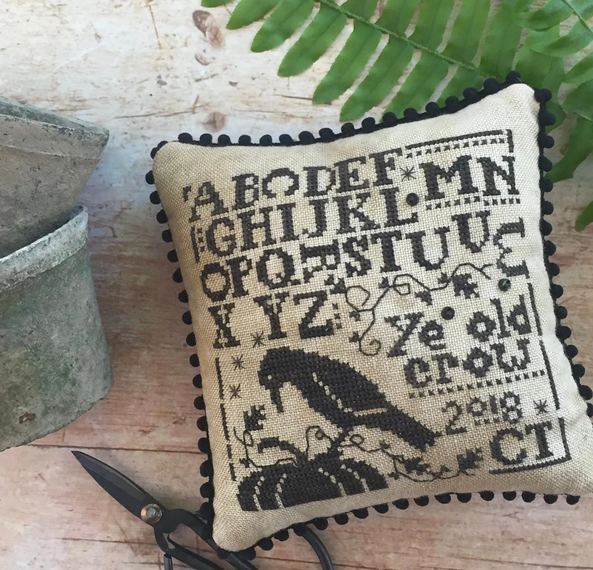 Ye Old Crow Sampler Cross Stitch by Heart in Hand - Paper Pattern