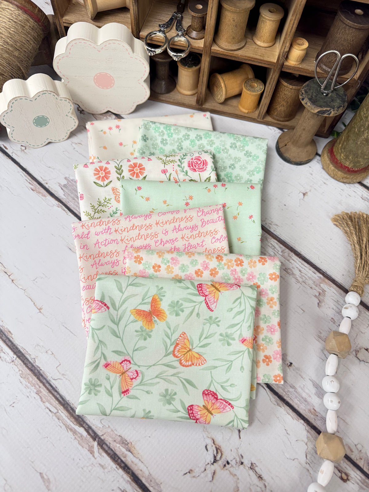 Kindness Bundle By Deb Strain For Moda Fabrics - 7 Piece Fat Quarter Bundle