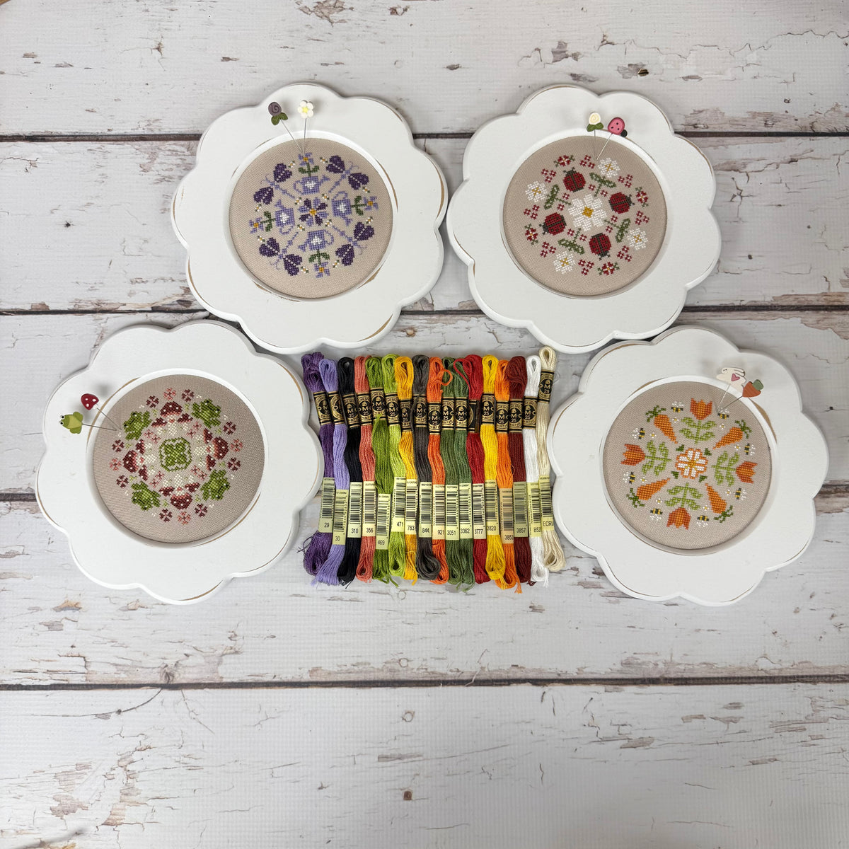 Garden Variety Floss Pack Only for Dragonfly, Carrots, Mushroom, Ladybug