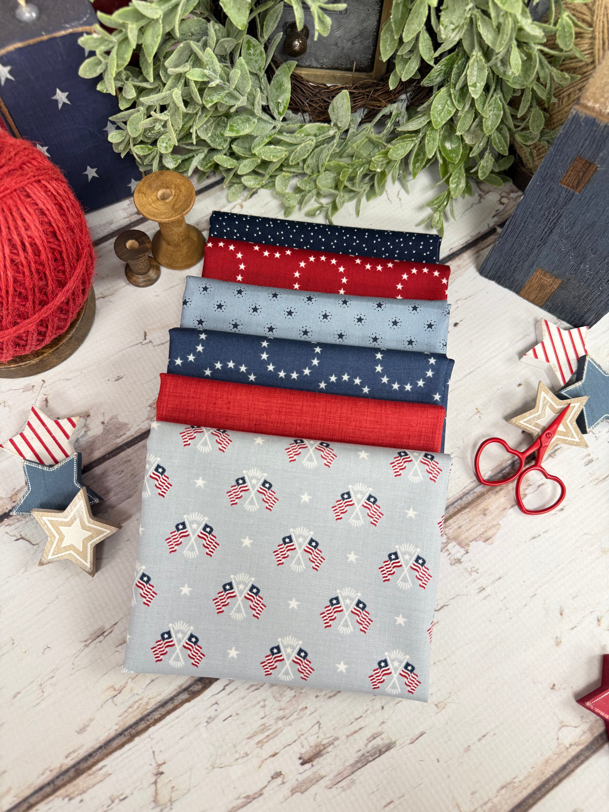 American The Beautiful Bundle Curated by Primrose Cottage - 6 Piece Fat Quarter Bundle