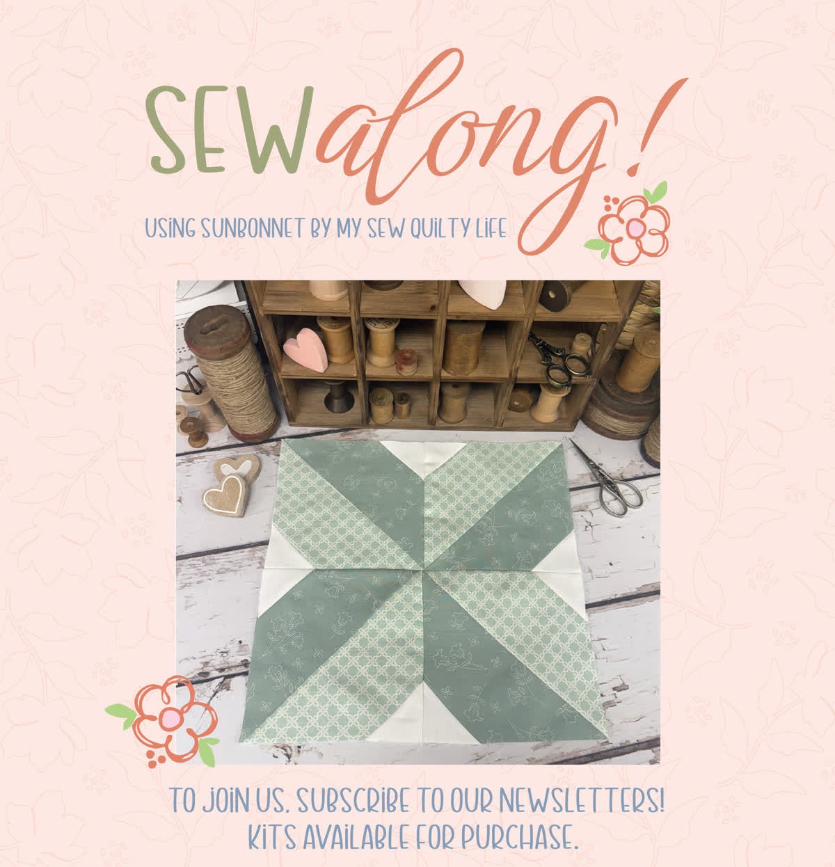 Spring Fling Sew Along Quilt Kit Using Sunbonnet by My Sew Quilty Life