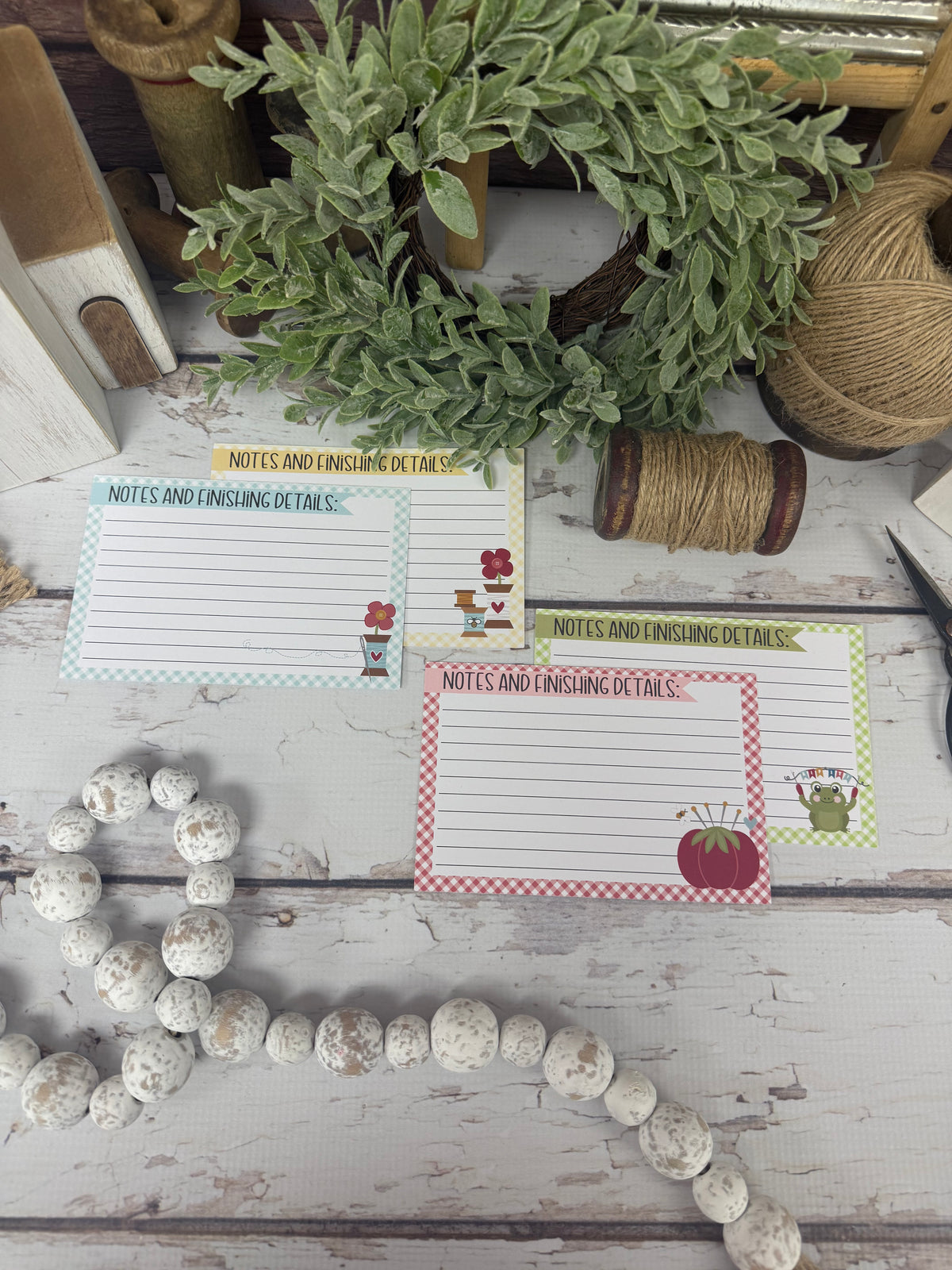 Set of 4 Stitch Cards Designed by Lindsey Weight of Primrose Cottage