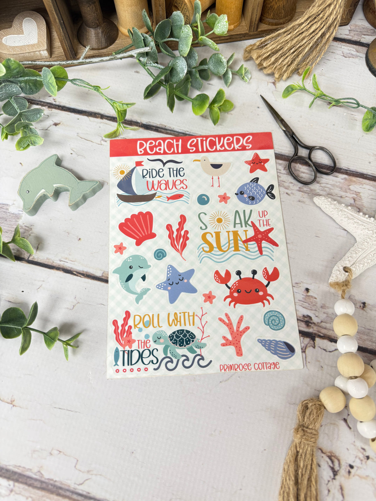 Beach Stickers -  by Lindsey Weight of Primrose Cottage