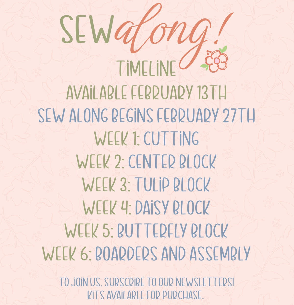 Spring Fling Sew Along Quilt Kit Using Sunbonnet by My Sew Quilty Life