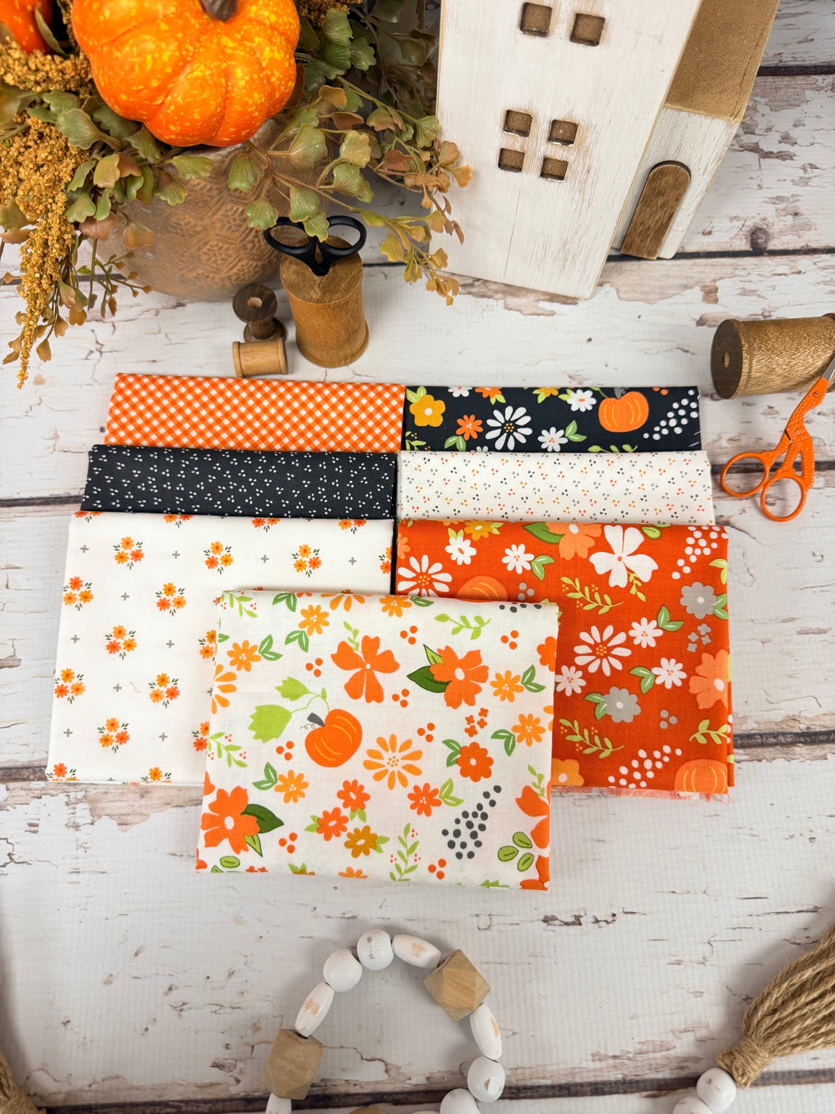 Birch & Willow Halloween by Sherri & Chelsi for Moda Fabrics- 7 Piece Fat Quarter Bundle