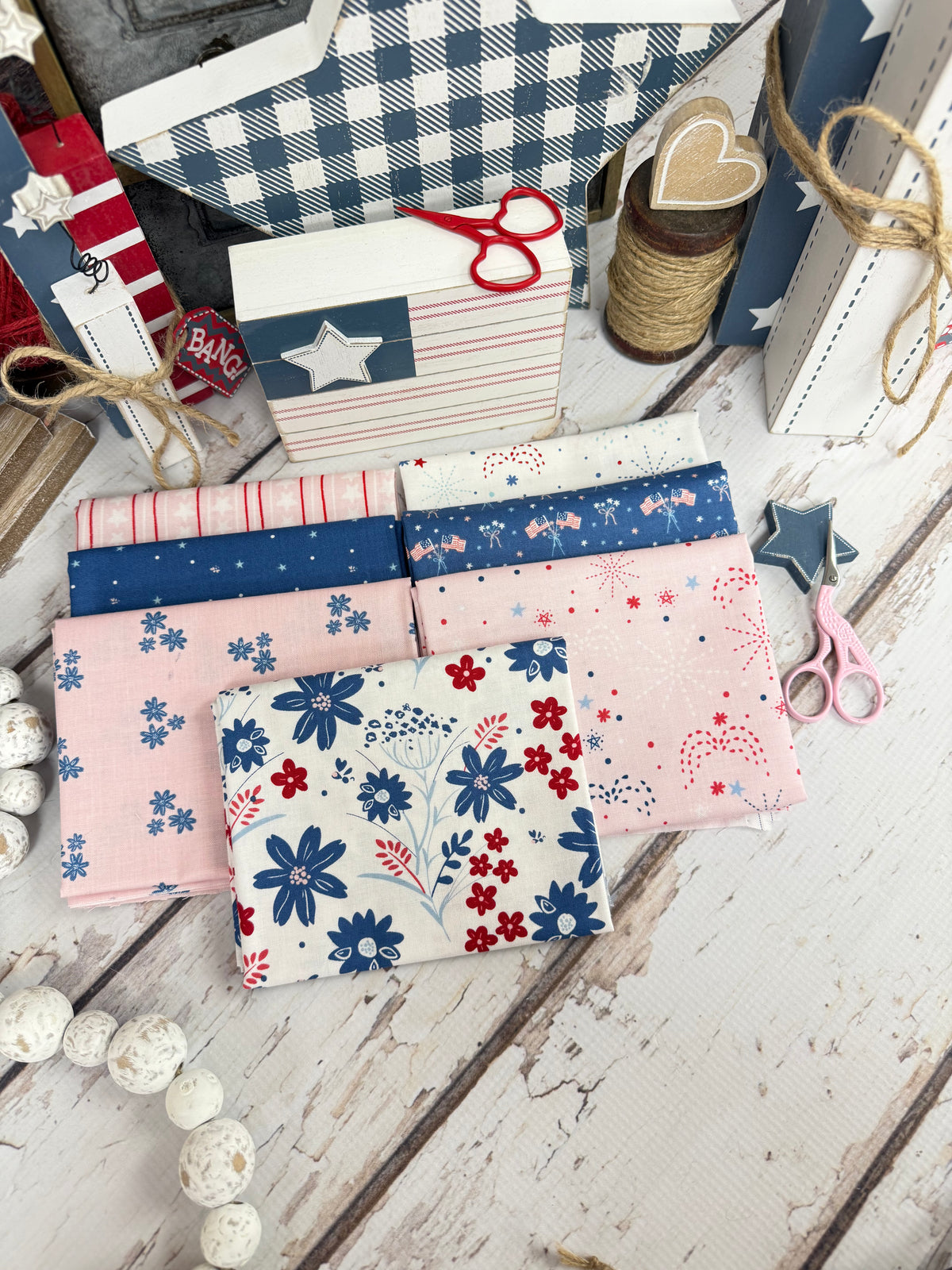 Firework Fields Bundle by Gracey Larson for Riley Blake Design - 7 Piece Fat Quarter Bundle