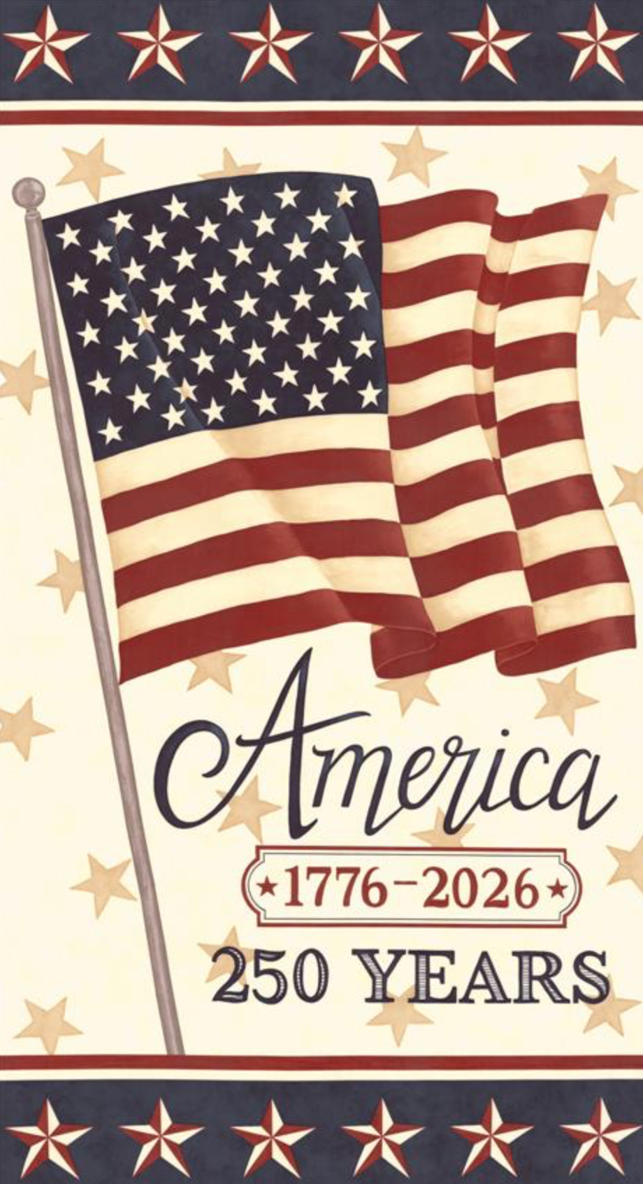 America 250 Years Panel Blue Quilt Kit by Deb Strain for Moda Fabrics