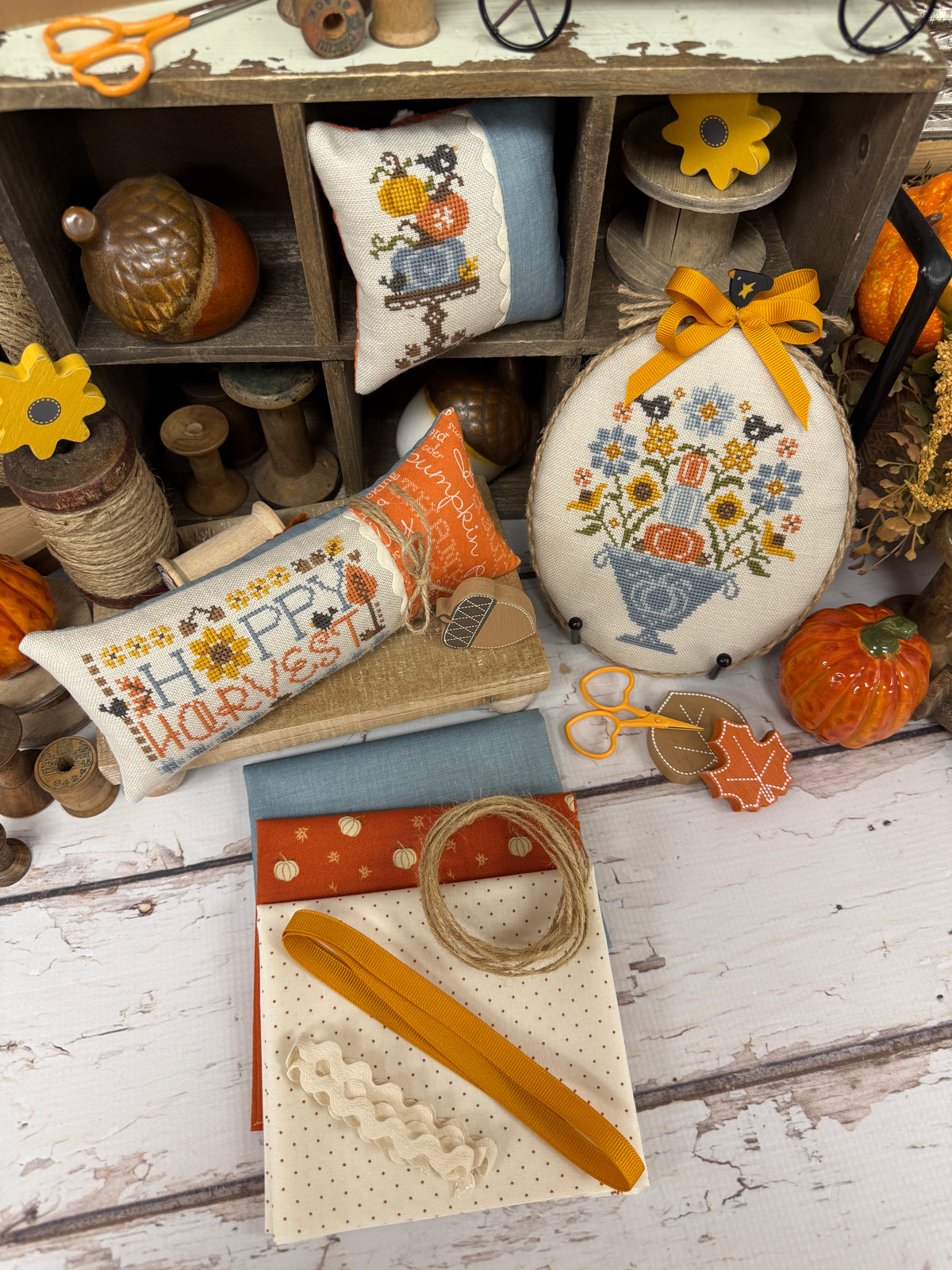 Autumn Basket, Happy Harvest, & Autumn Pumpkin Stack Finishing Kit Only