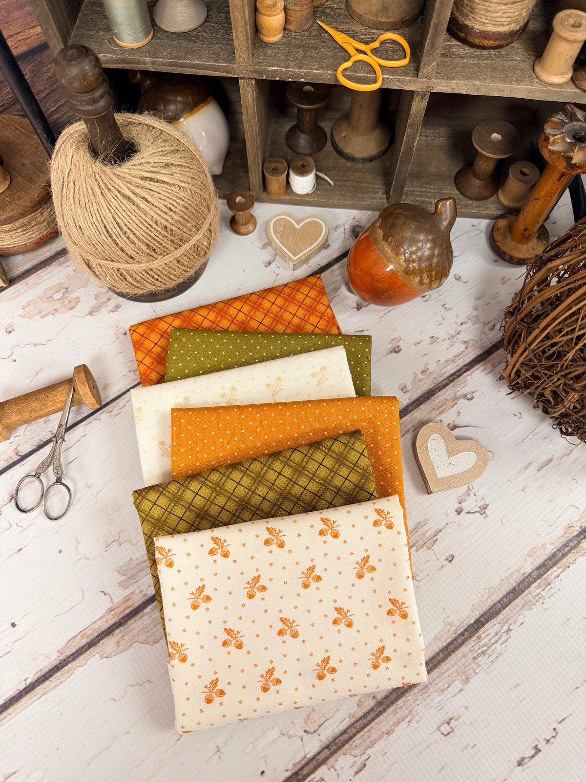Harvest Moon Curated by Primrose Cottage - 6 Piece Fat Quarter Bundle